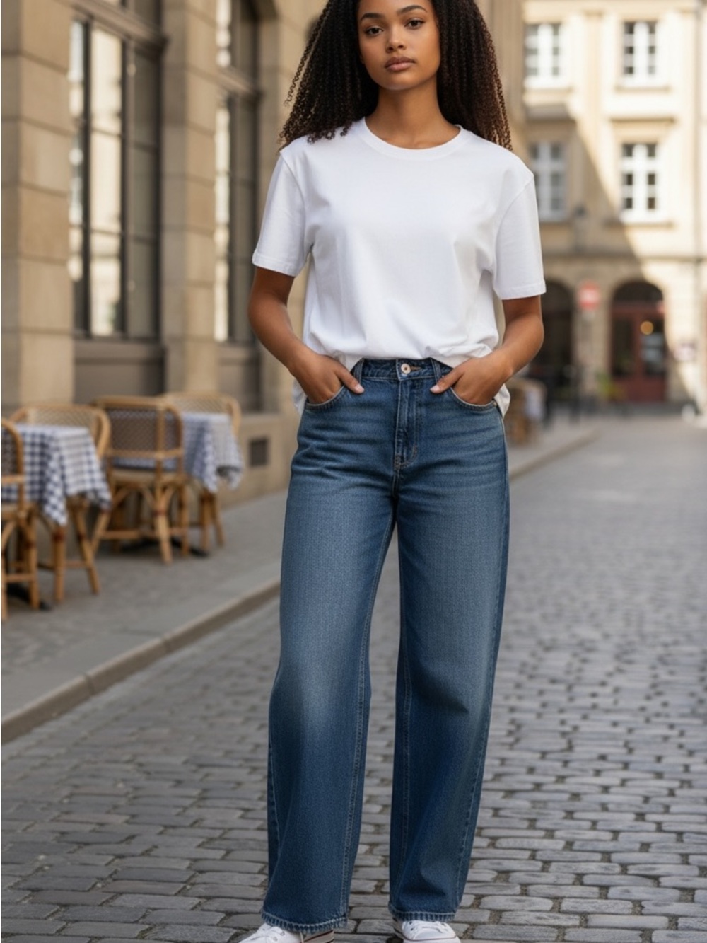 wild fable Classic Straight-Leg Jeans in Blue Denim